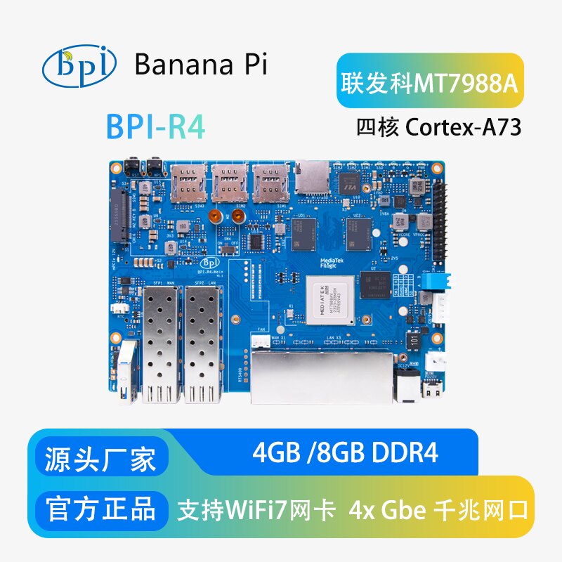 Bananapi Bpi R4 Wifi 7 - Banana Pi BPI-R4 Placa de Desarrollo